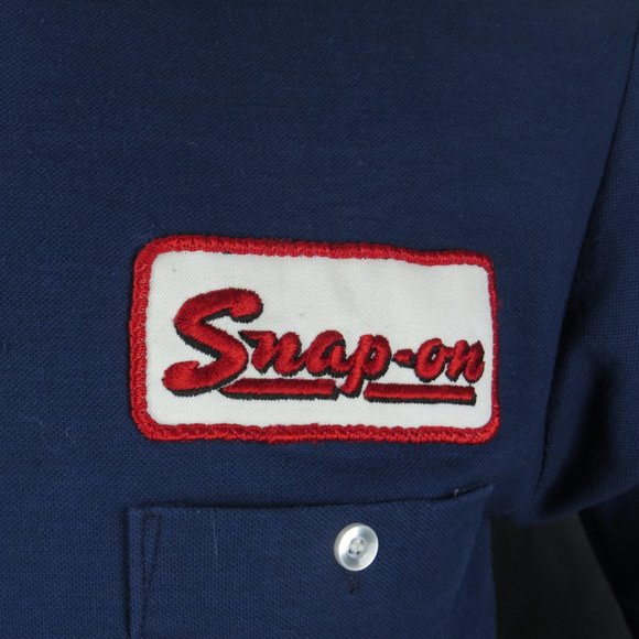 Vintage Work Shirt - Snap On Tool Patched Shirt - Men's Large - Picture 2 of 9